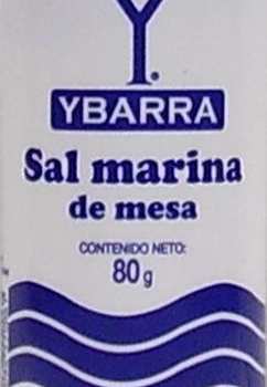 Соль YBARRA пищевая морская пластик., 80г