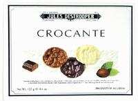 Печенье Jules Destrooper Crocante ореховое в шоколаде, 125г.