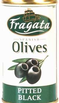 Оливки Fragata черные без косточки ж/б, 350г.