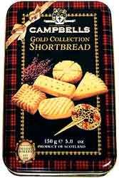Печенье песочное Shortbread Золотая коллекция "Сampbells" (в жестяной коробке), 150г