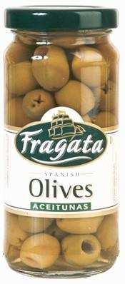 Оливки Fragata зеленые без косточки с/б, 240г.