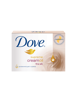 Крем-мыло "Dove" с натуральными маслами "Нежный шелк", 135г.