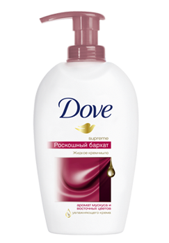 Жидкое крем-мыло Dove "Роскошный бархат", 250 мл