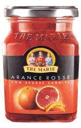 Конфитюр Arance Rosse из красного апельсина с апельсиновыми цукатами "Tre Marie" с/б, 300г