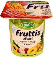 Йогурт Fruttis легкий Campina ананас-личи 0,1%, 115г