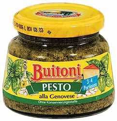 Соус к пасте "Песто" (базилик, оливковое масло, сыр, кешью, сыворотка) "Buitoni", 135г