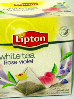 Чай белый байховый ароматизированный Lipton Rose Violet white tea с лепестками роз и фиалок
