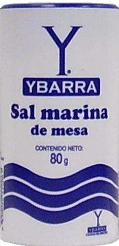 Соль YBARRA пищевая морская пластик., 80г