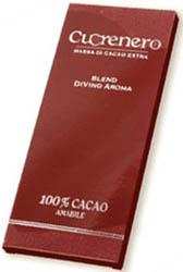 Горький шоколад c ароматом вина Blend DiVino Aroma 100% cacao "Cuorenero", 35г