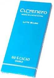 Горький шоколад c молоком Latte scuro 60% cacao "Cuorenero", 35г
