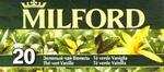 Чай MILFORD зеленый - ваниль, 20 пакетиков по 1,75г.