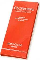 Горький шоколад с красным перцем Peperoncino rosso blend 100% cacao "Cuorenero", 35г