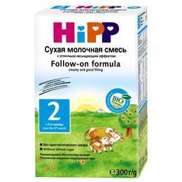 HiPP 2сухая молочнаясмесь с добавлением Таурина и Карнитина, без кристаллического сахара