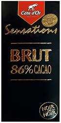 Горький шоколад Sensations Brut 86% cacao "Cote d'OR", 100г