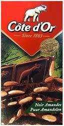 Горький шоколад 46% с миндалем "Cote d'OR", 200г
