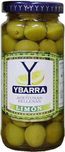 Оливки YBARRA зеленые с лимоном с/б, 240г.