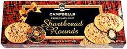 Печенье песочное круглое Shortbread Chocolate Chip с шоколадной стружкой "Сampbells", 200г